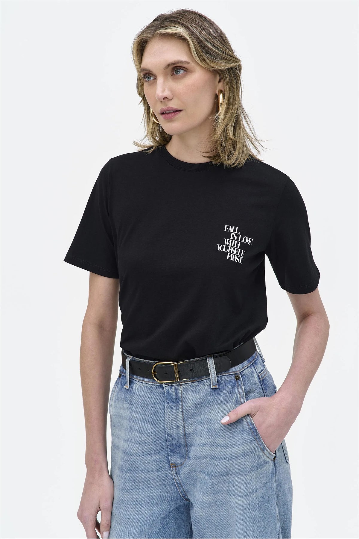 Camiseta Masculina Gola Redonda Luísa Preto